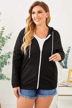 Picture of PLUS SIZE ZIP UP WITH HOOD JACKET